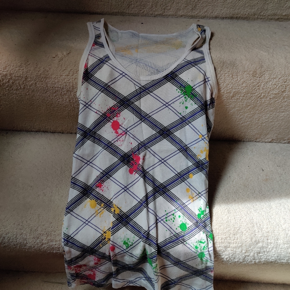 Multi color tank top size L